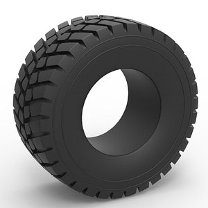 Diecast offroad tire 51 Scale 1 to 25 3D