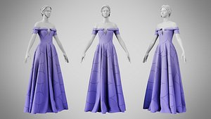 Dress 08 Ube With Design