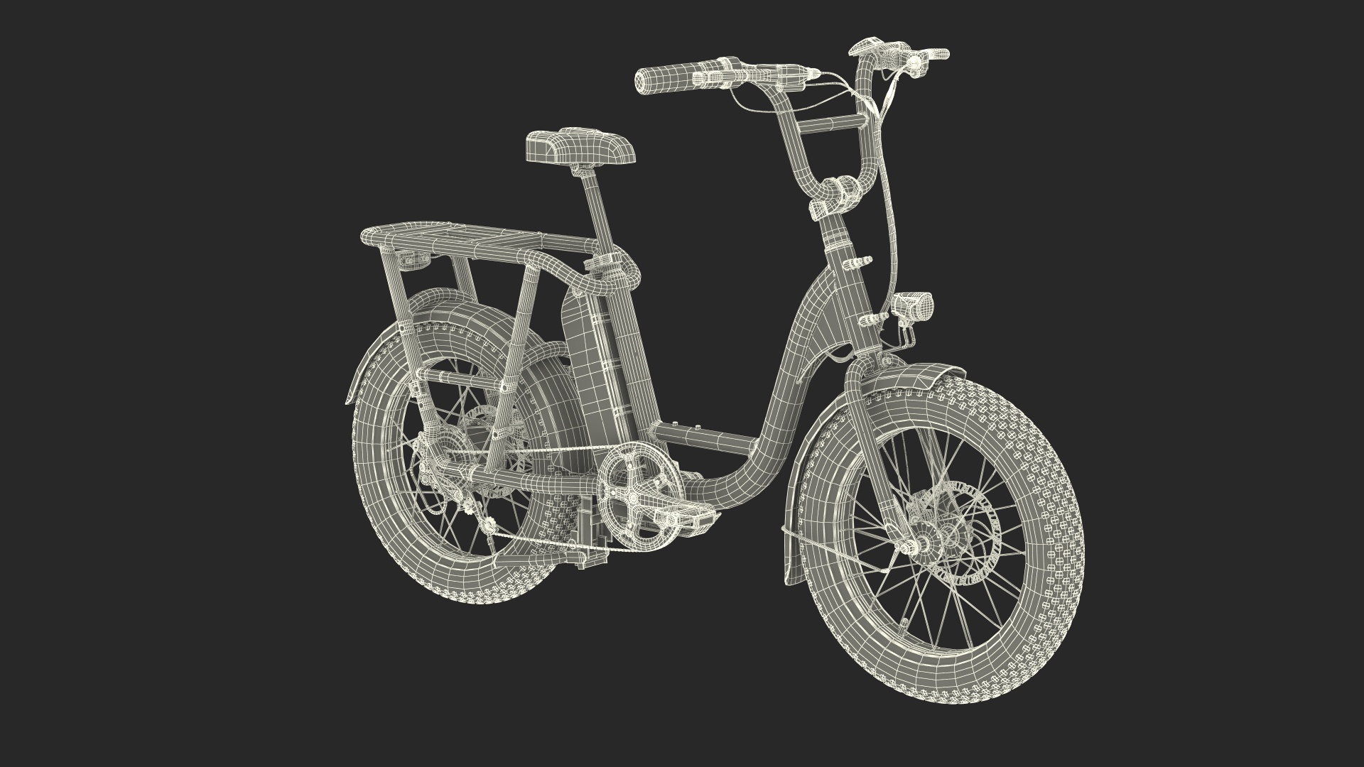 Electric Delivery Bike RadRunner Black Rigged For Maya 3D Model ...