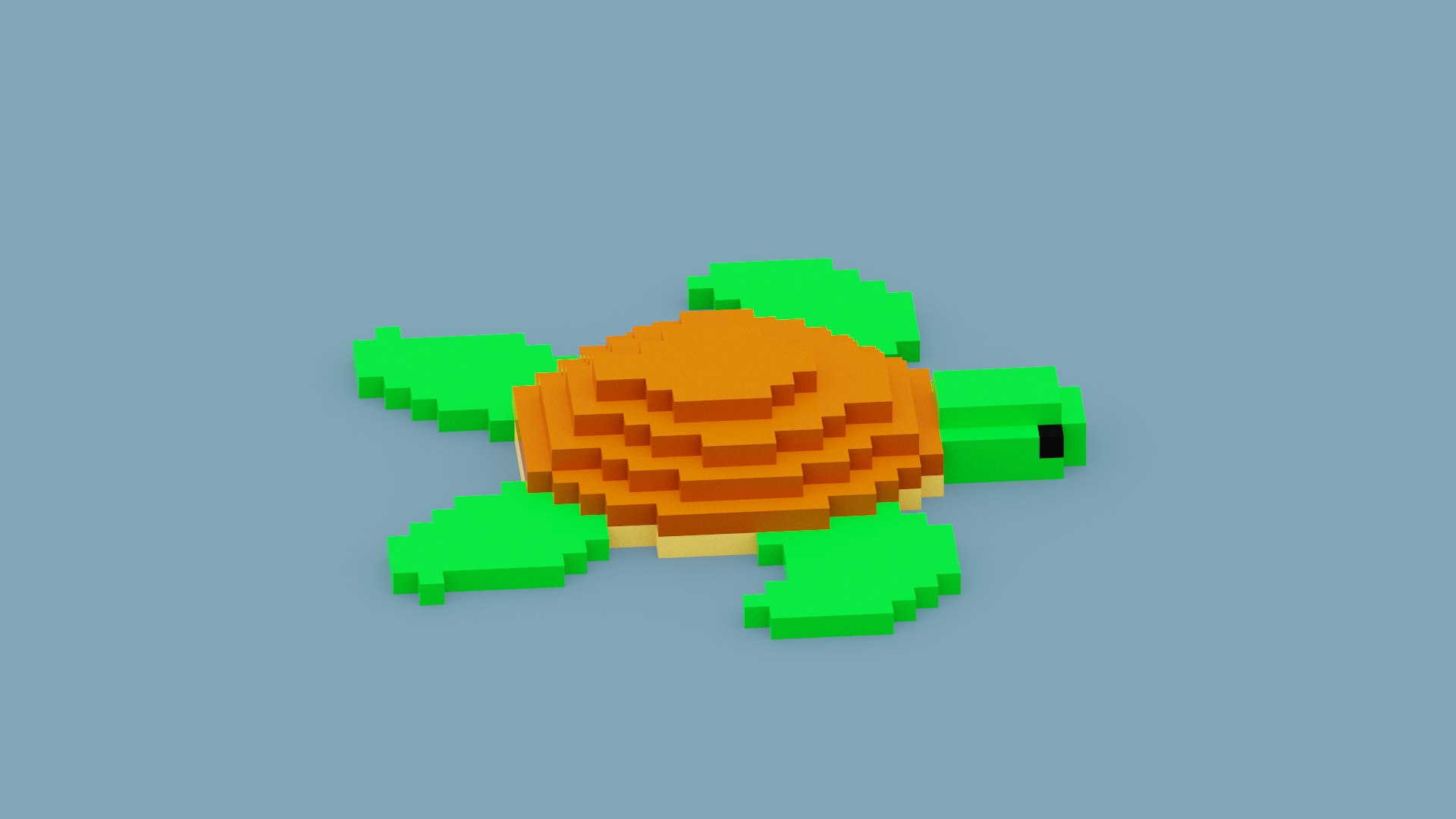 3D Voxel Sea Turtle Model - TurboSquid 1952967