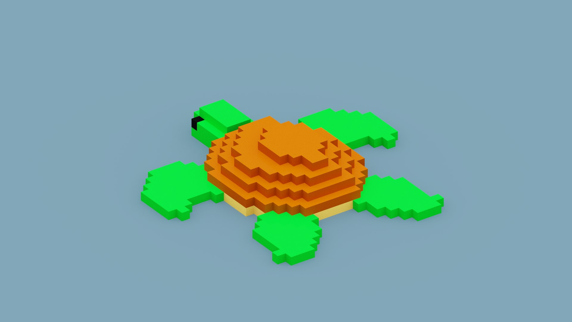 3D Voxel Sea Turtle Model - TurboSquid 1952967