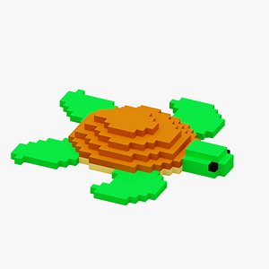 3D Voxel Sea Turtle model