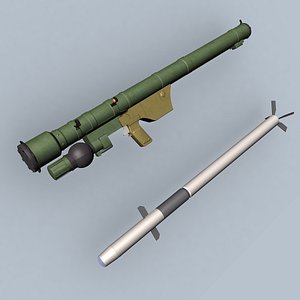 sa-14 missile launcher 3d model