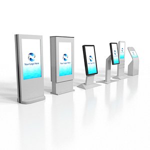 Promotional Interactive Information Kiosk, Advertising Display, Terminal Stand, Touch Screen Display