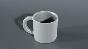 Coffee and Tea Ceramic Mug 3D Model model