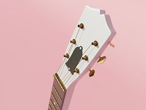 Guitar 3d Model high poly mesh 3D model