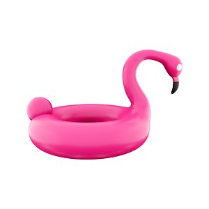 pink inflatable flamingo icon 3D