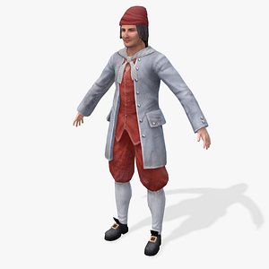pirates head foreman real-time 3d model