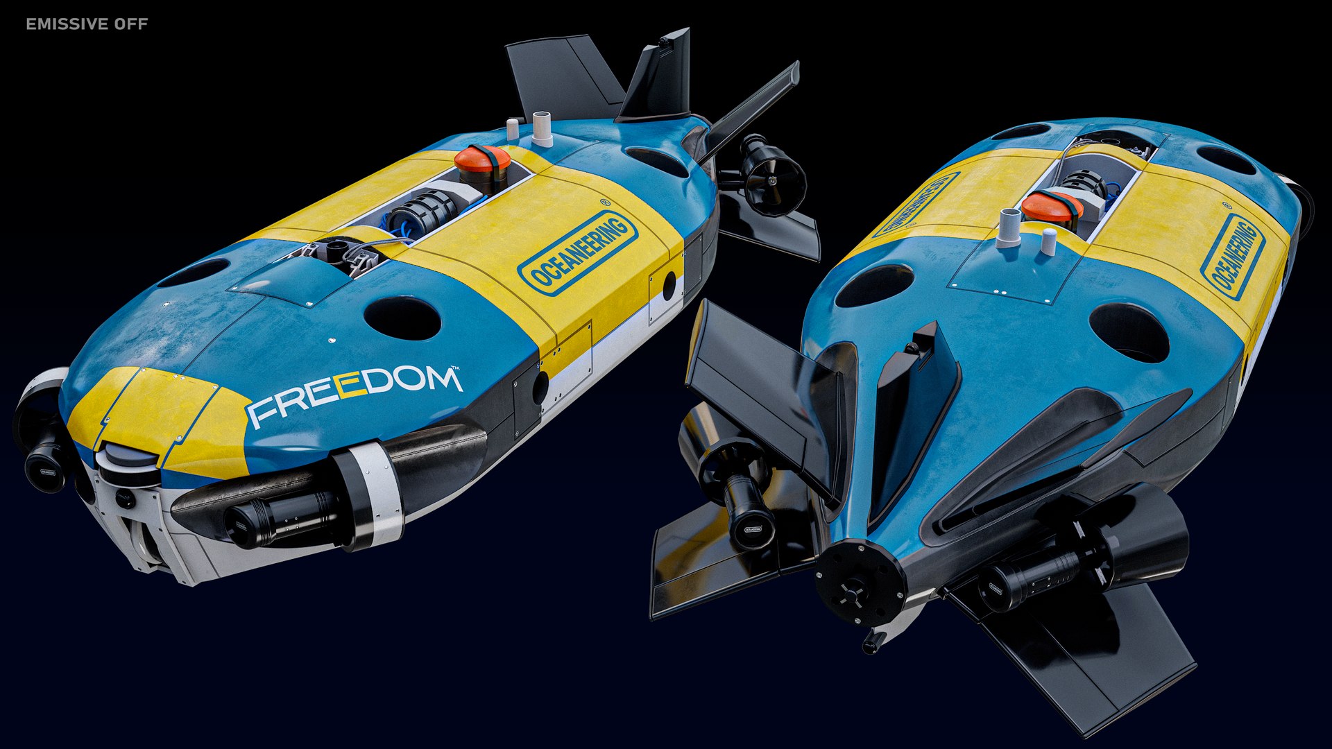 3D Model Oceaneering Freedom - Autonomous Underwater Vehicle AUV ...