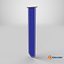 3D model Wall Banner Rounded Blue