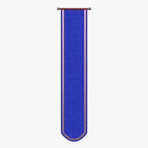 Wall Banner Rounded Blue