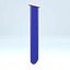 3D model Wall Banner Rounded Blue