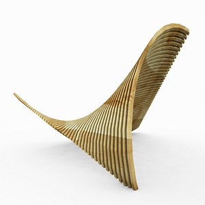 parametric wood bench 3d model