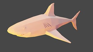 Low Poly Shark Model 3D model