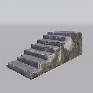 obj stairs concrete damaged