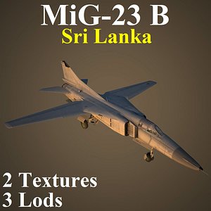 3D mikoyan shr fighter model