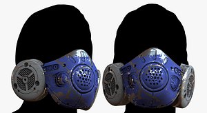 3D model Gas mask respirator scifi mode