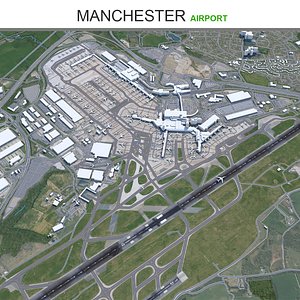 3D Manchester Airport UK