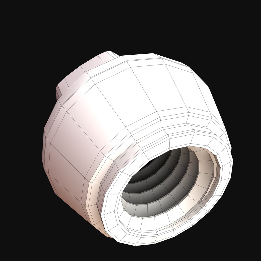 3d Car Wheel Nut Model