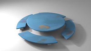 Among Us - Dirty Table Low-poly 3D 3D model