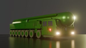 3D Low Poly Dong Feng 41 ICBM