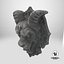 Gargoyle-Kopf texturiert 7