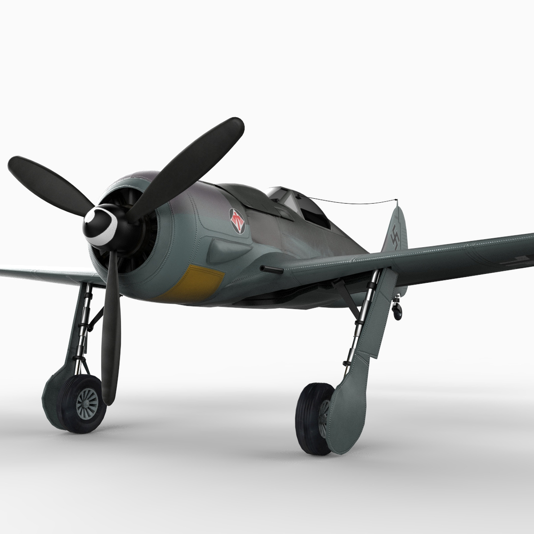 Focke Wulf Fw 190 Fighter Aircraft 3d Model