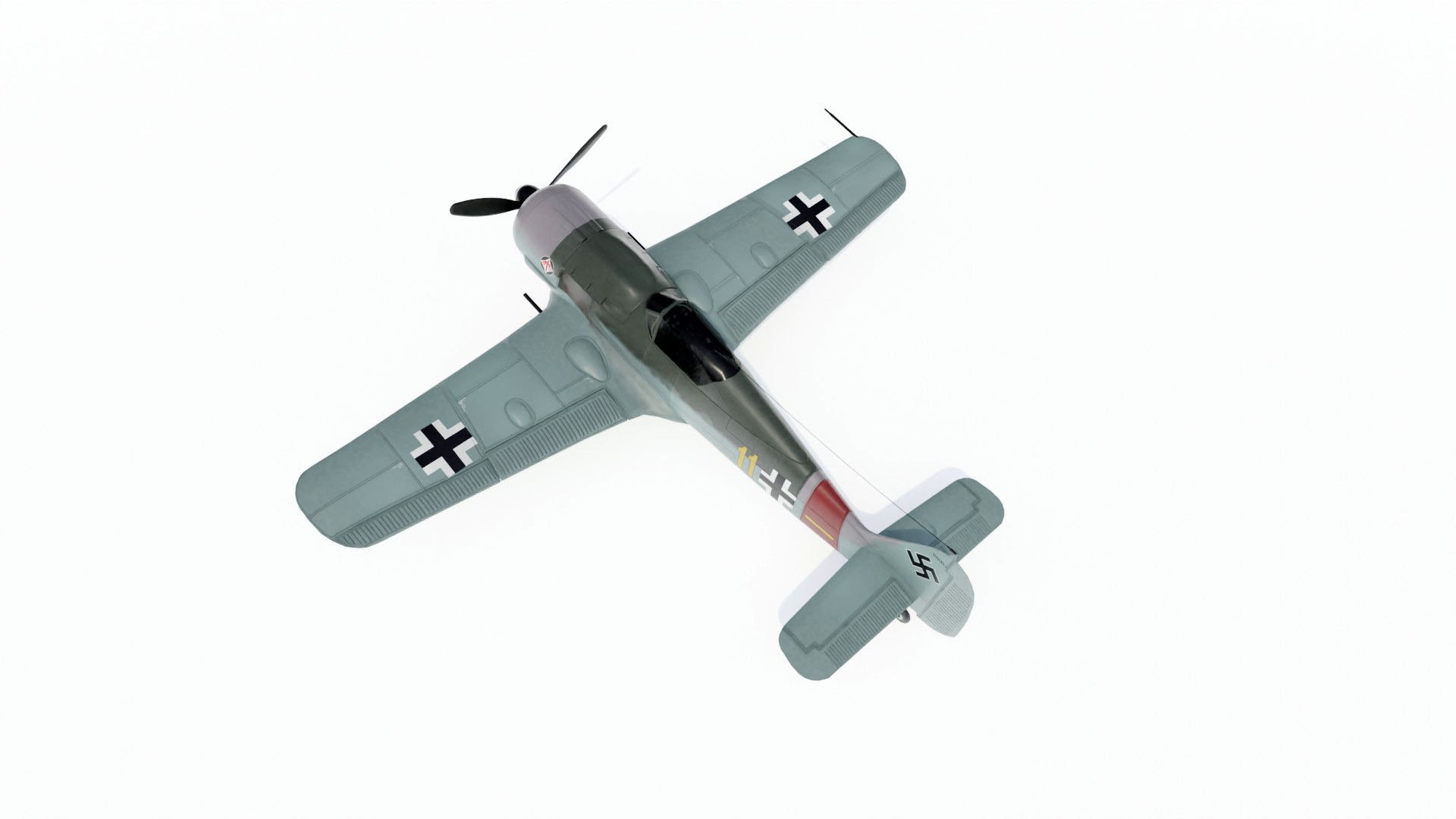 Focke-wulf Fw 190 Fighter Aircraft 3d Model