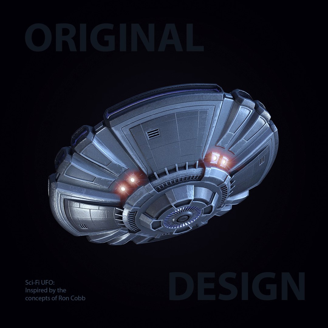 sci-fi ufo 2 3d model