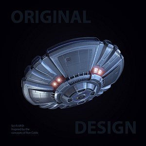 sci-fi ufo 2 3d model