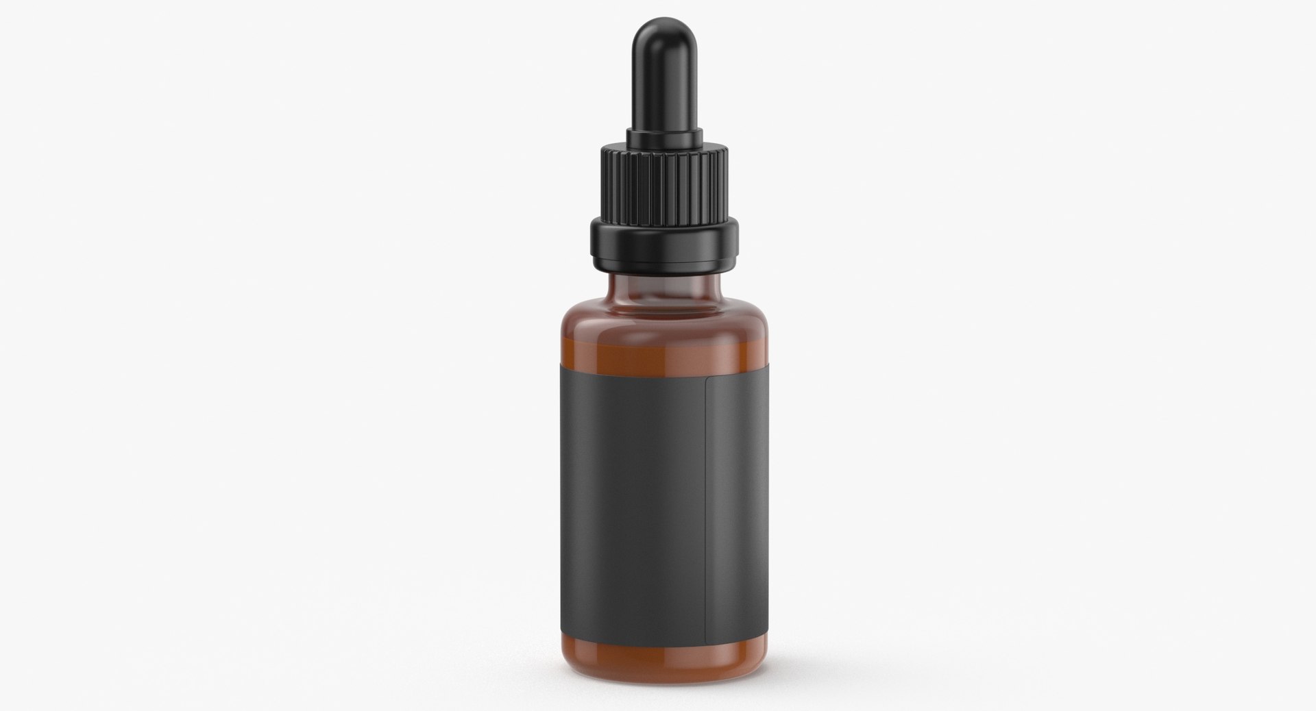 3D Amber Bottle Container Part 02 Type 05 Basic Poses Blank And Generic ...