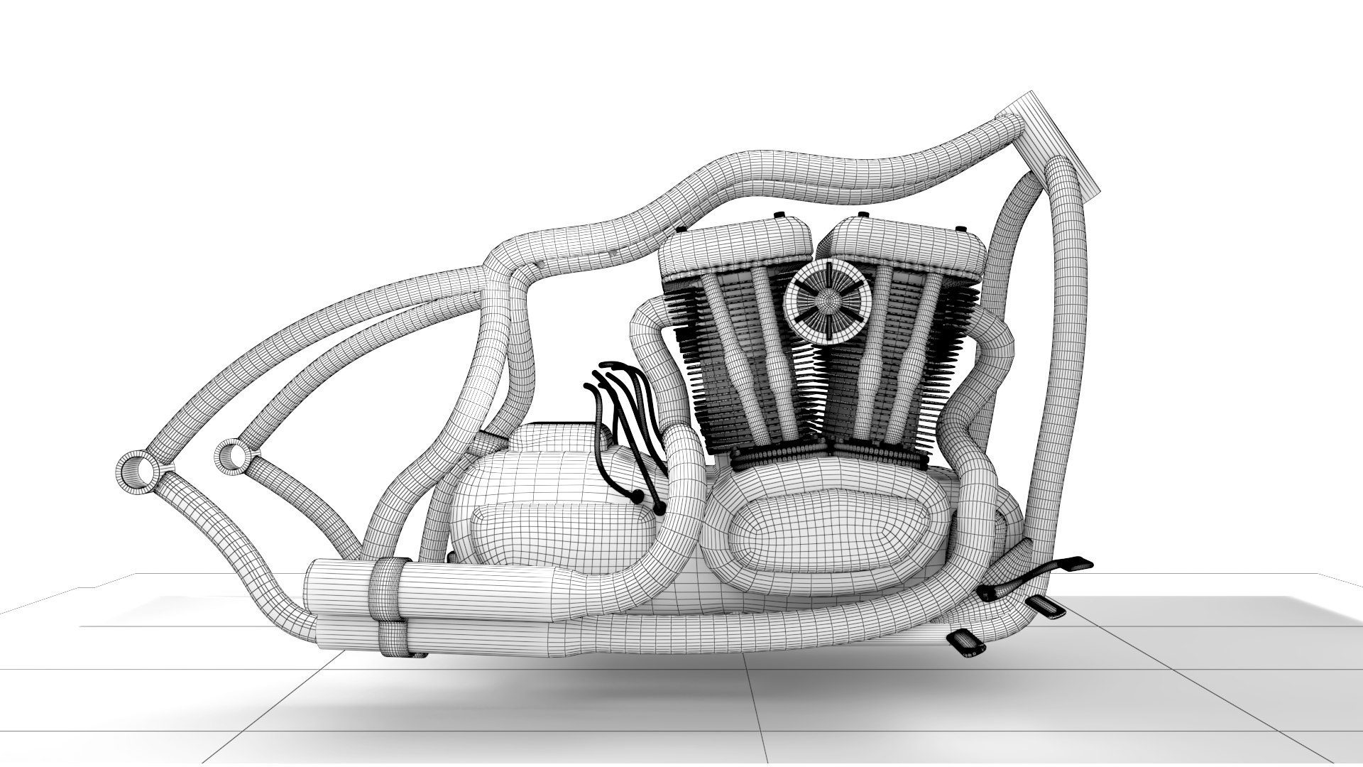 3D Motorcycle Base 5 - TurboSquid 2365386