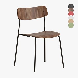 Ella Chair Four Leg Base Laminate 3D