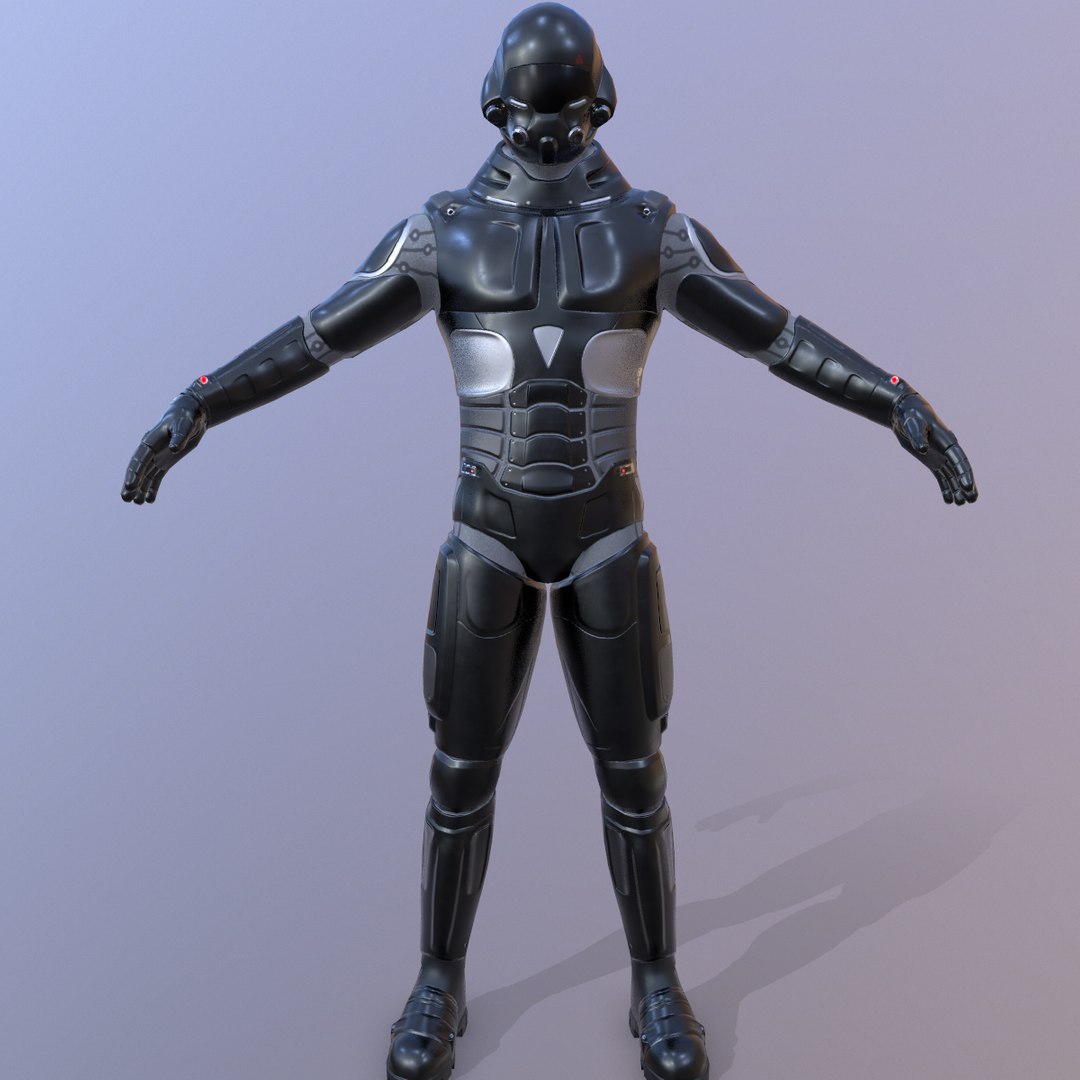 Ready Sci-fi Soldier 3D Model - TurboSquid 1156658