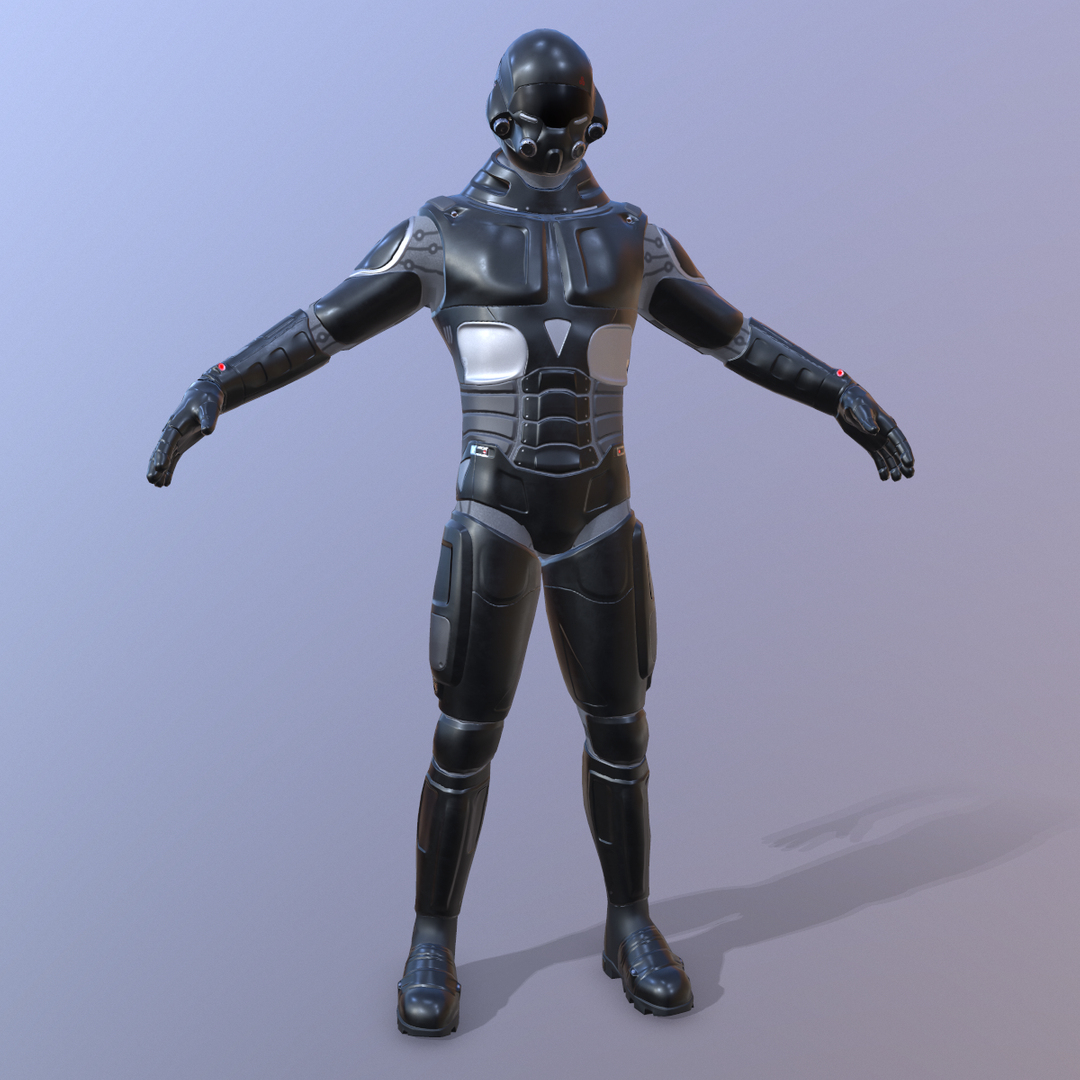 Ready Sci-fi Soldier 3D Model - TurboSquid 1156658