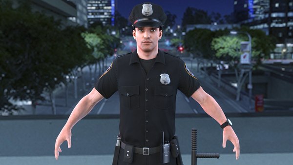 3D police officer 2020 pbr model - TurboSquid 1572500