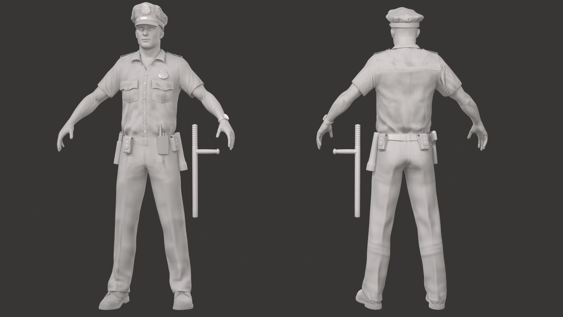 3D Police Officer 2020 Pbr Model - TurboSquid 1572500