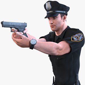3D police officer 2020 pbr model