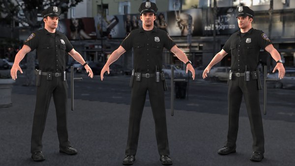 3D police officer 2020 pbr model - TurboSquid 1572500