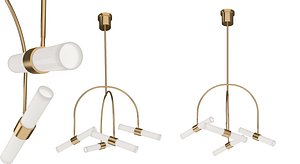 3D Calumn 4-Light Chandelier model