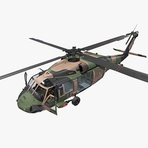 UH-60 Australian Army Complex Animation 3D model