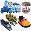 Detailed Amusement Park Rides Collection