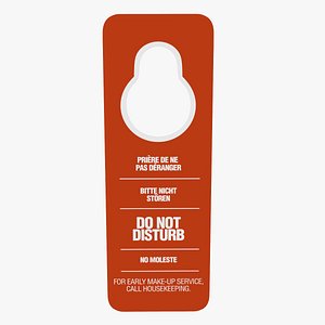 disturb sign v2 3D model