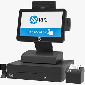 3D HP RP2 Retail System model