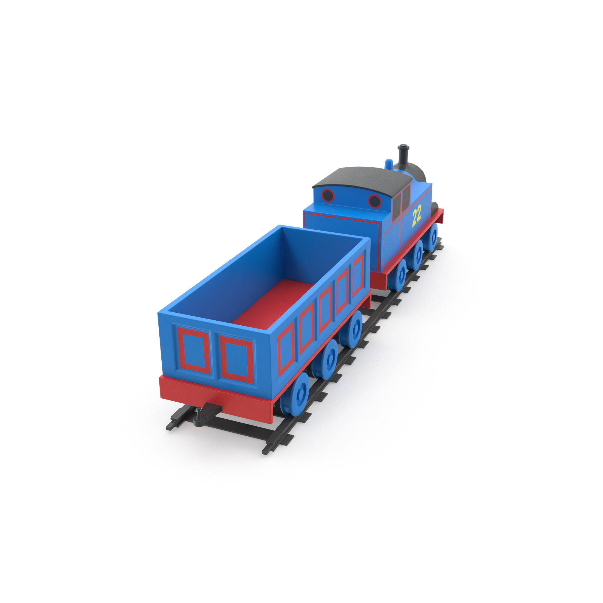 free toy train 3d model
