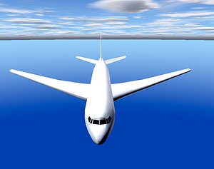 3d model commercial airliner