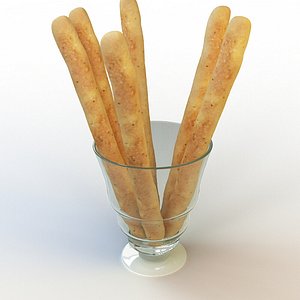 stick bread 3d model