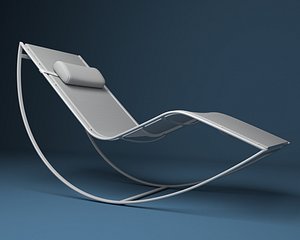 3D modern design sunbed kot model