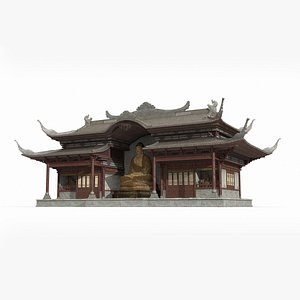 ancient buddhist palaces 3D model