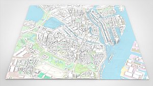 Cityscape Hamburg Germany 3D model
